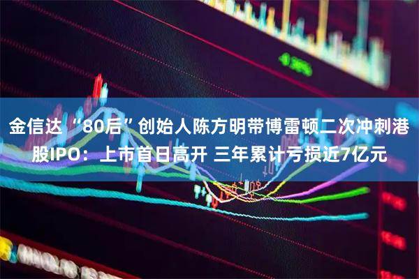 金信达 “80后”创始人陈方明带博雷顿二次冲刺港股IPO：上市首日高开 三年累计亏损近7亿元